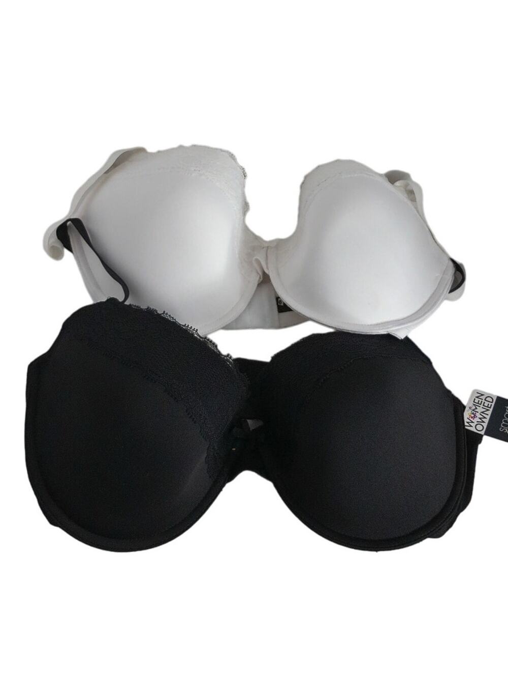 Smart & Sexy Black and White Underwire Bra SET Size 42D/44C New